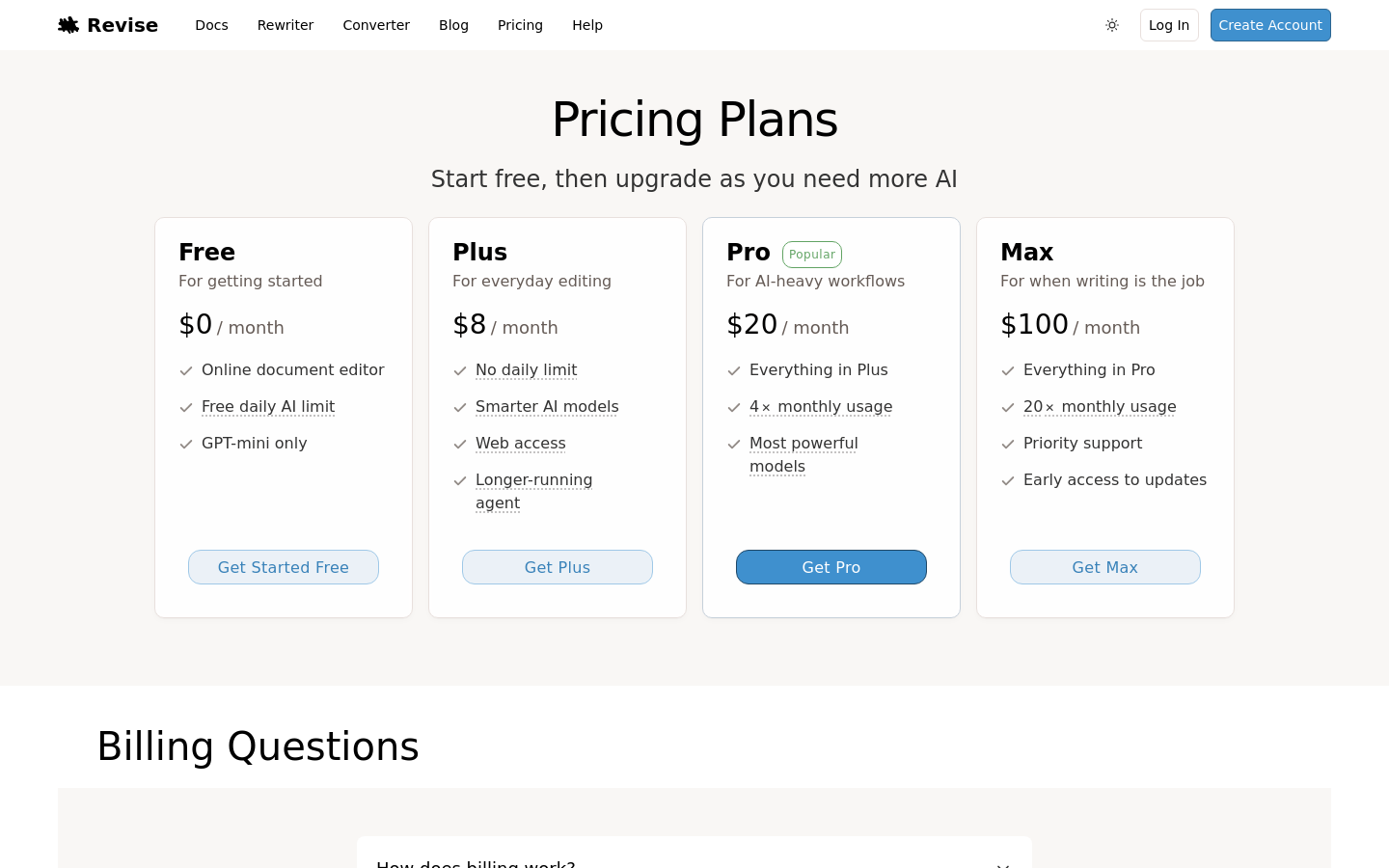 Pricing