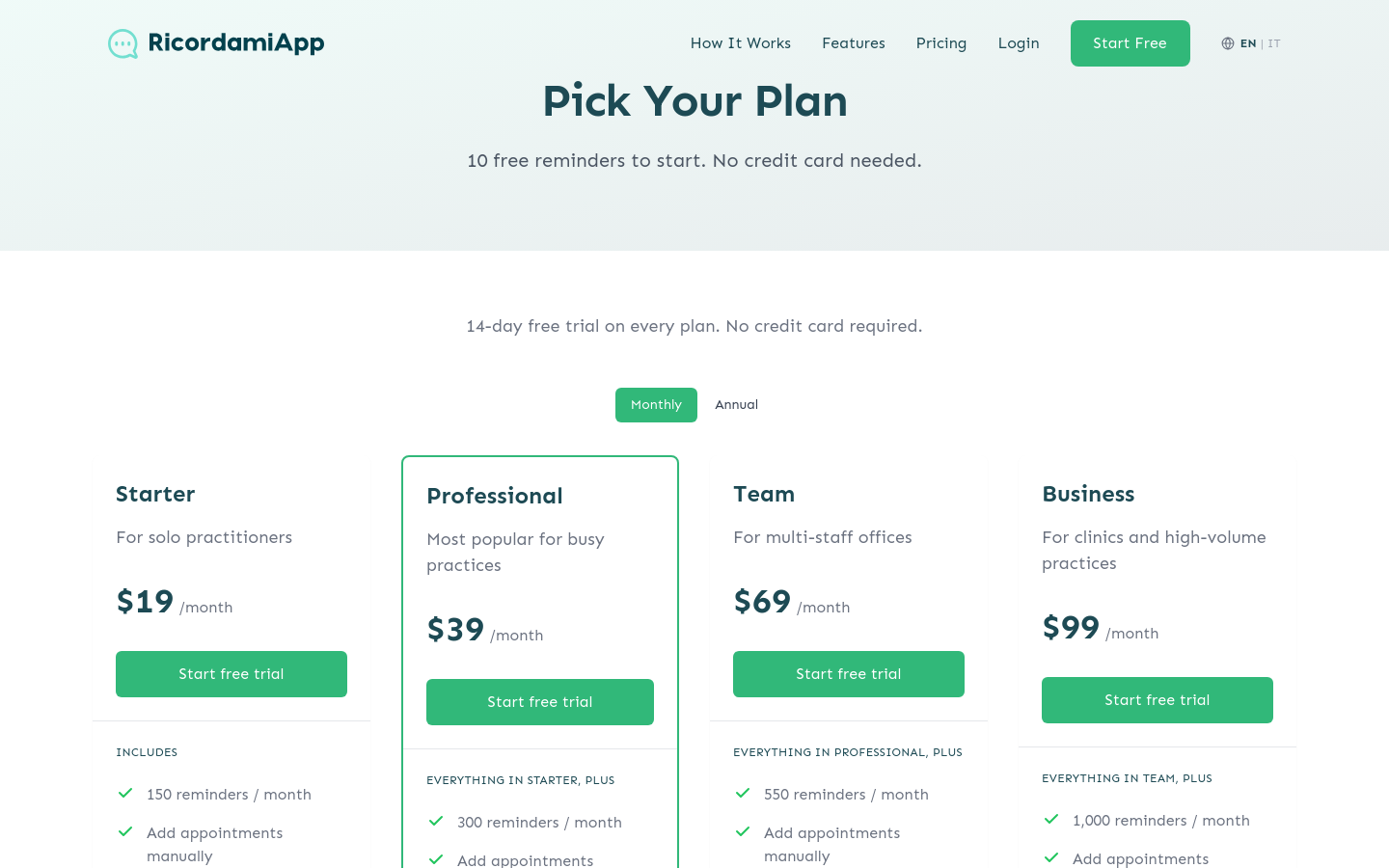 Pricing