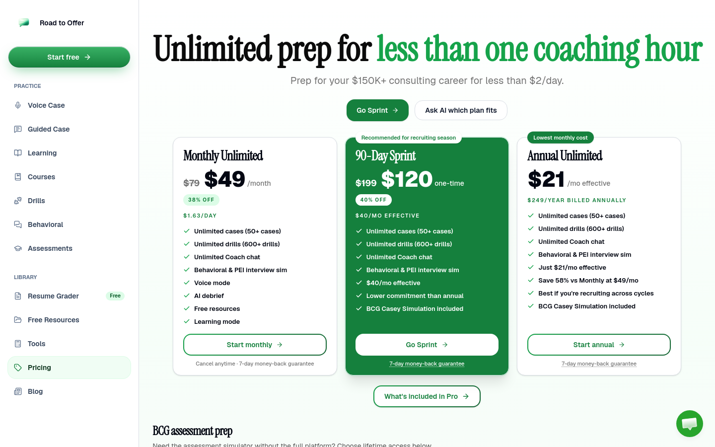 Pricing