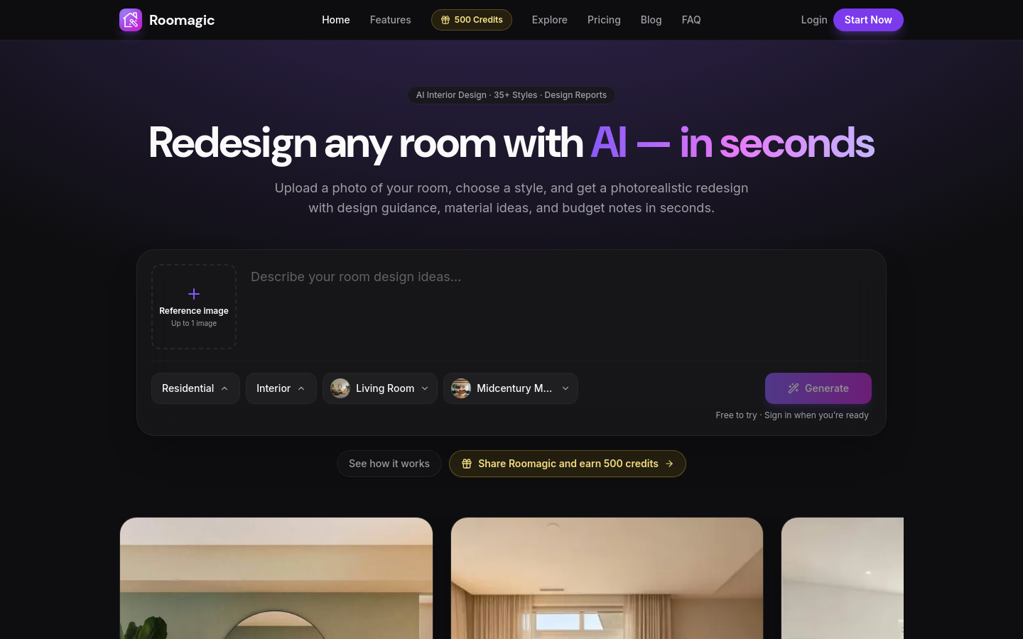 roomagic.me — The Pricing Page