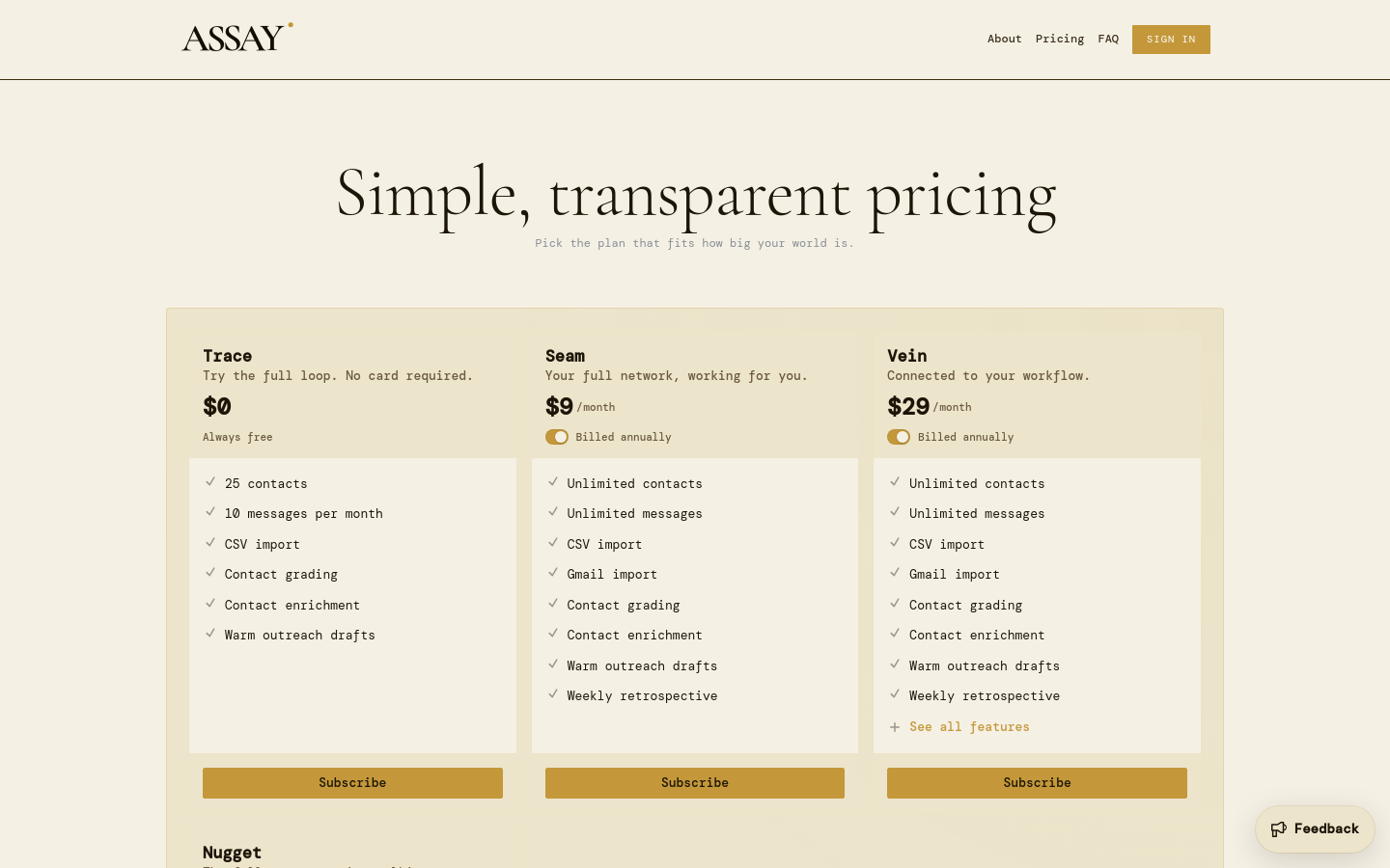 Pricing