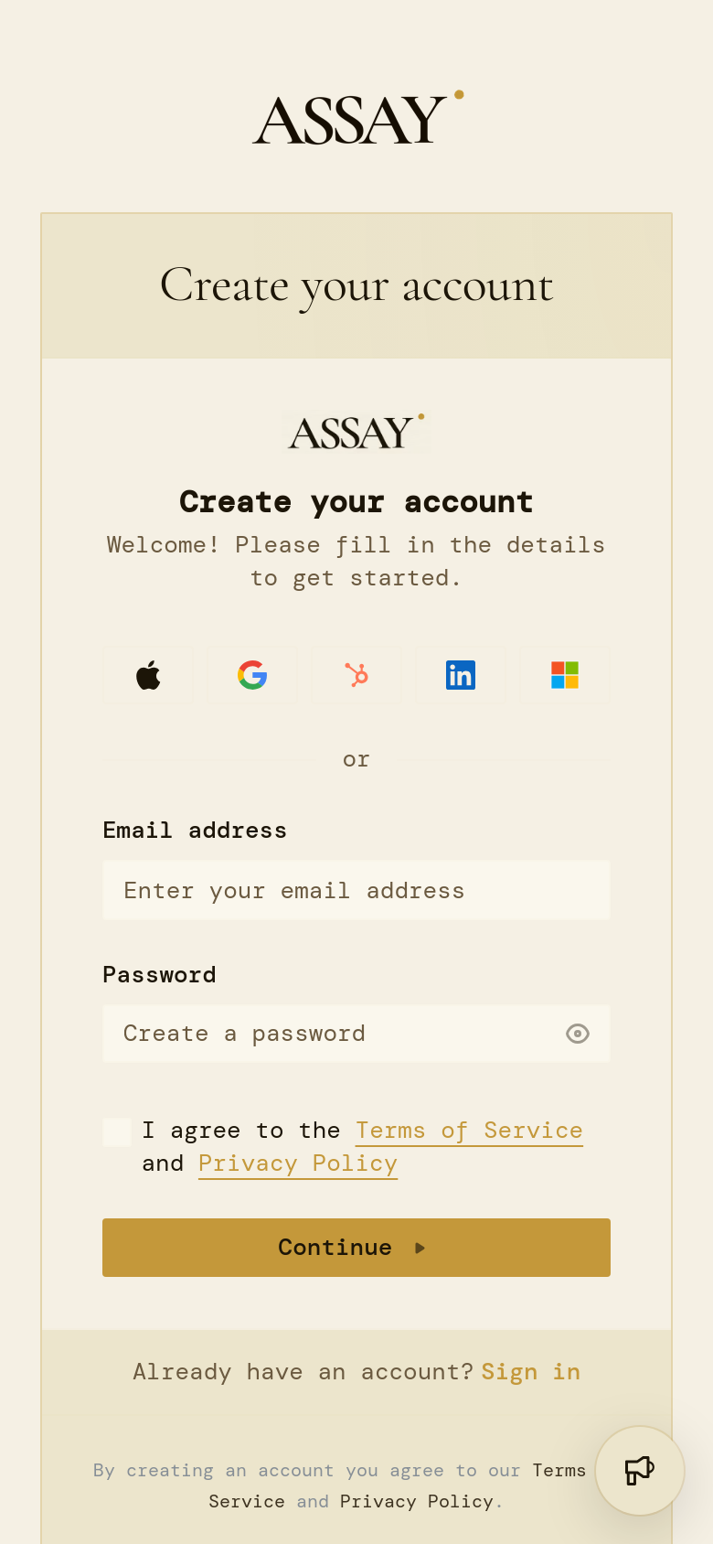 Signup