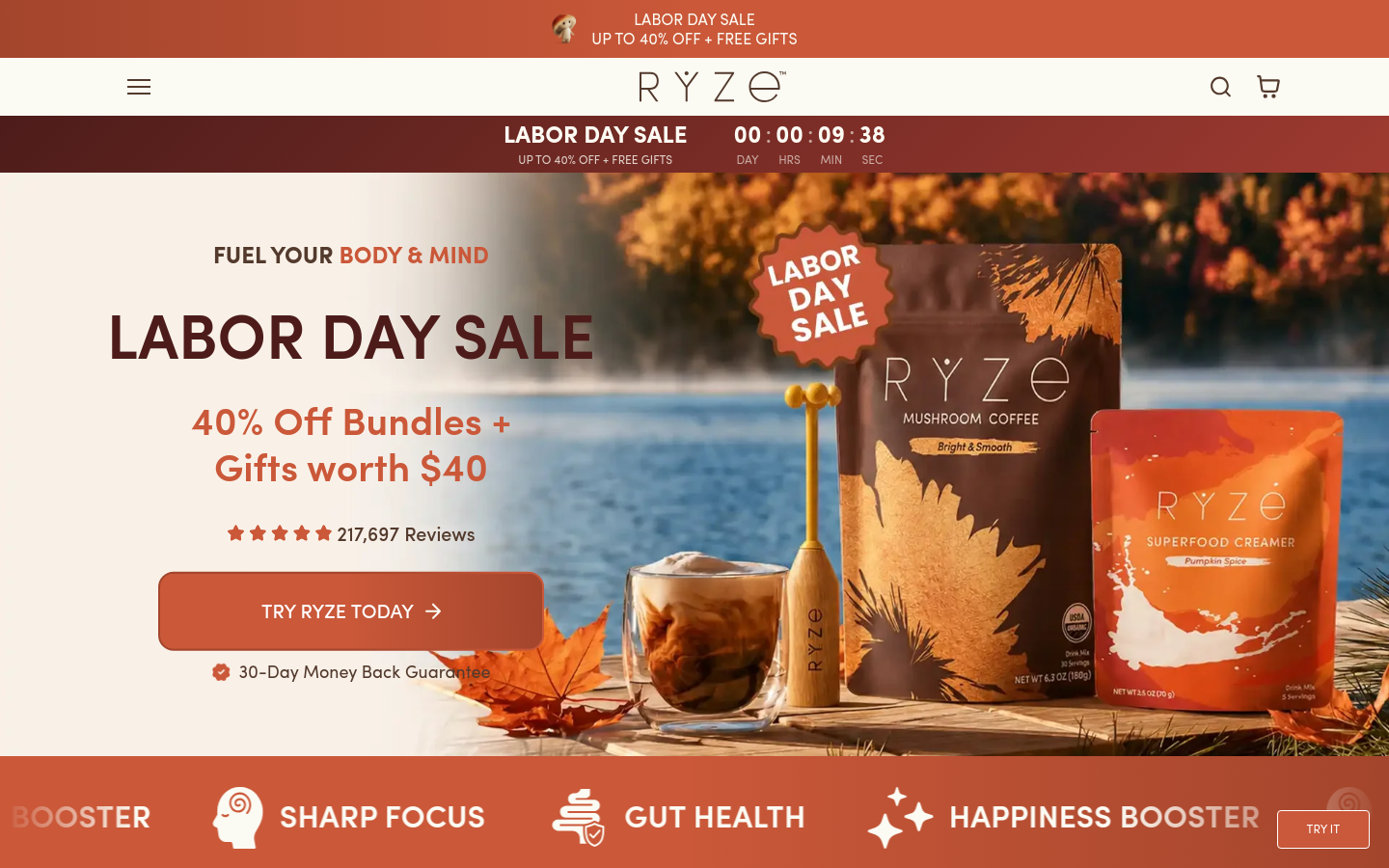 ryzesuperfoods.com home page