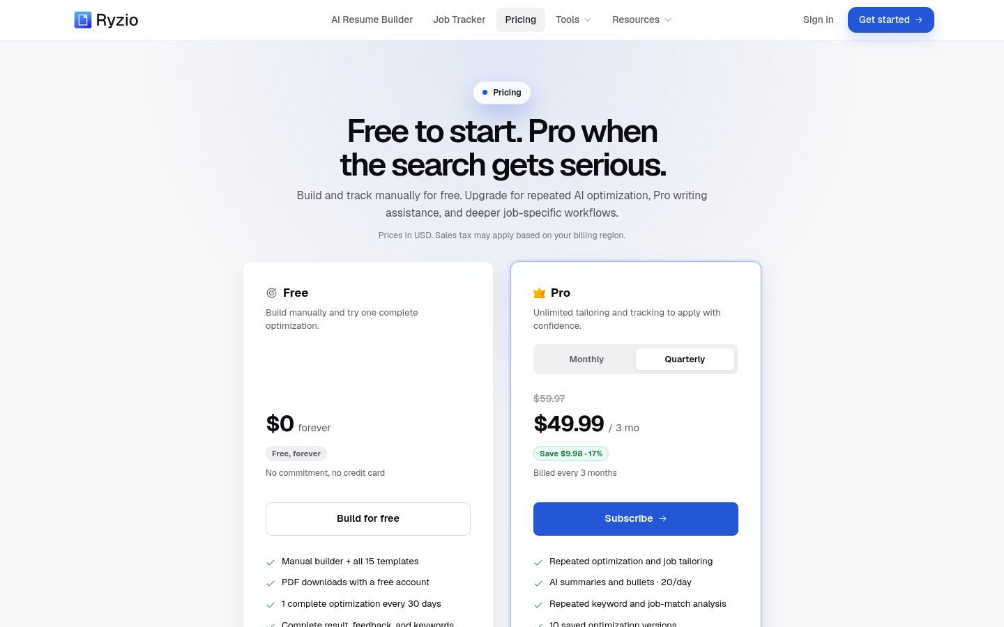 Pricing