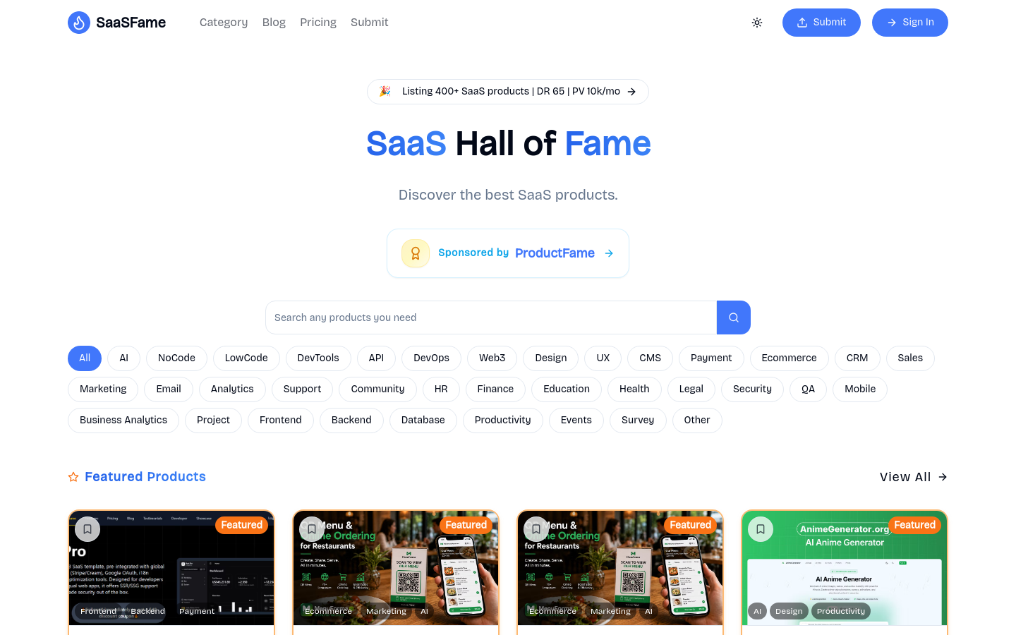 Captured Homepage / Lander