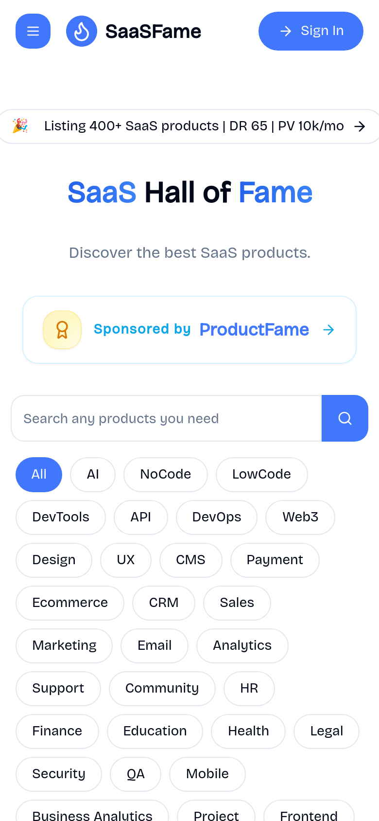 Homepage / Lander