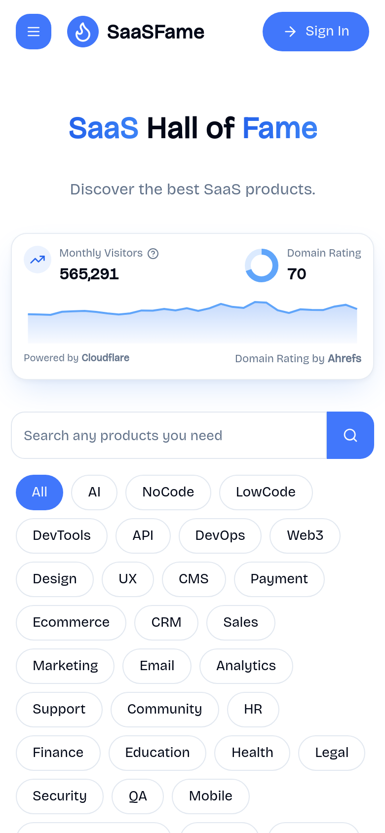 Homepage / Lander