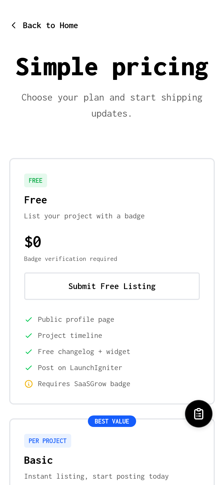 Pricing