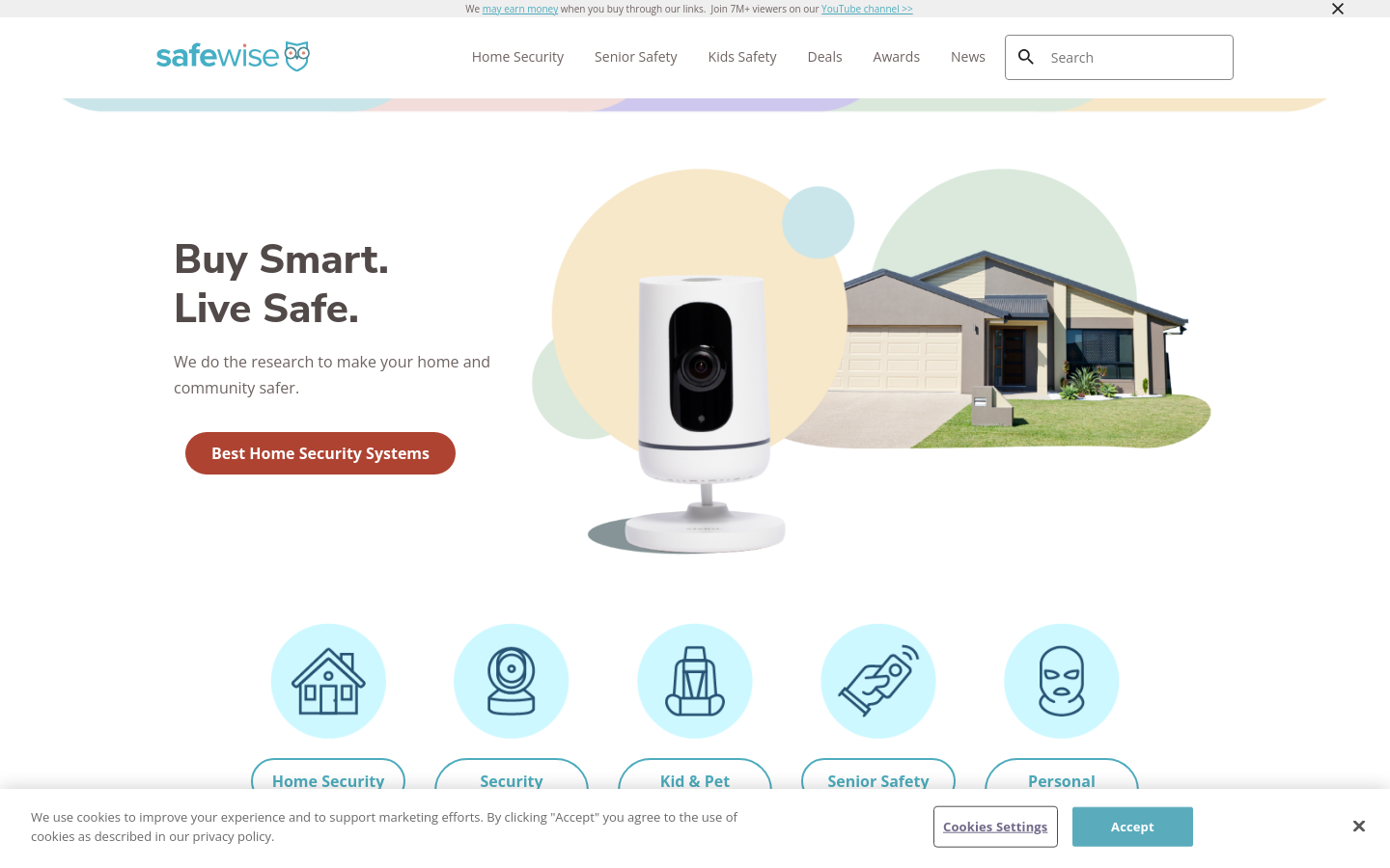 Above-the-fold capture of safewise.com