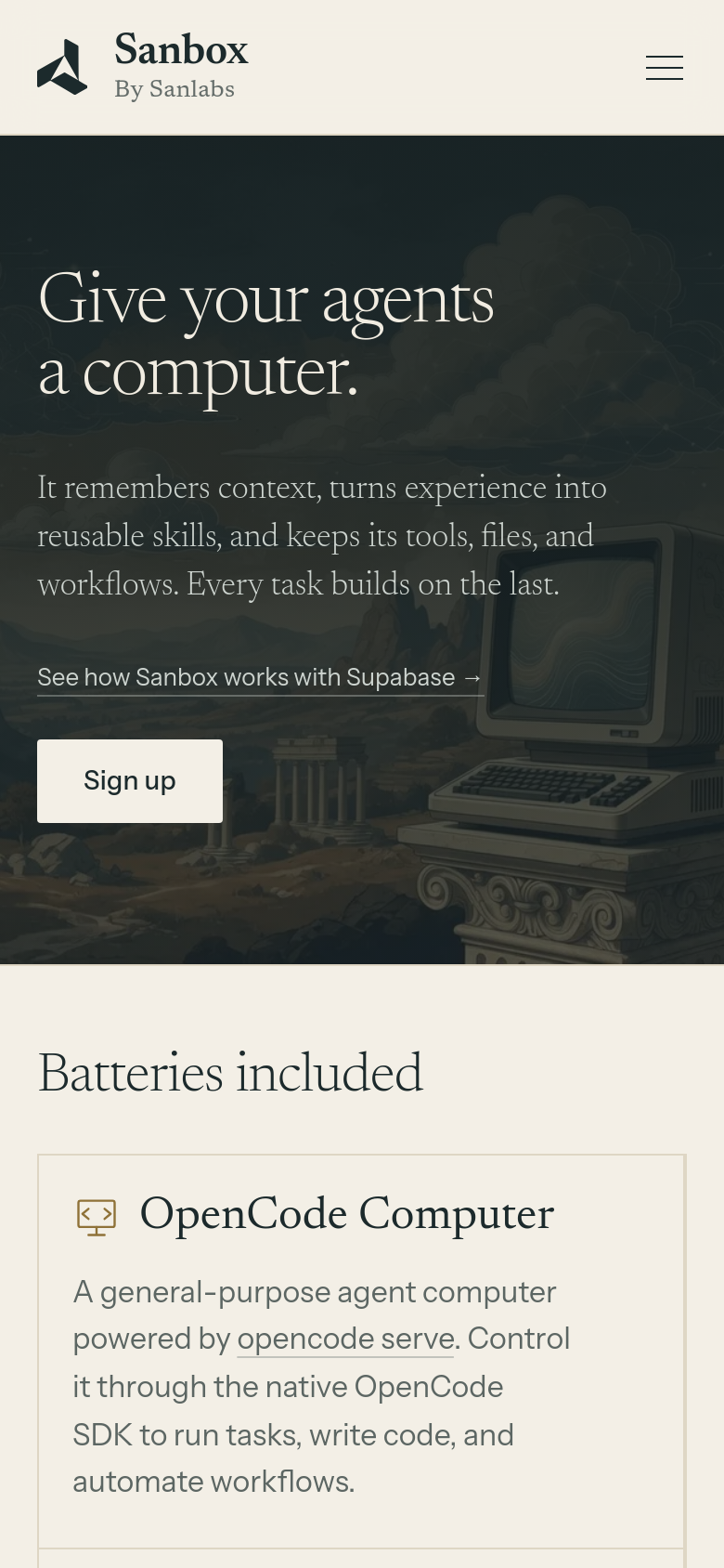 Homepage / Lander