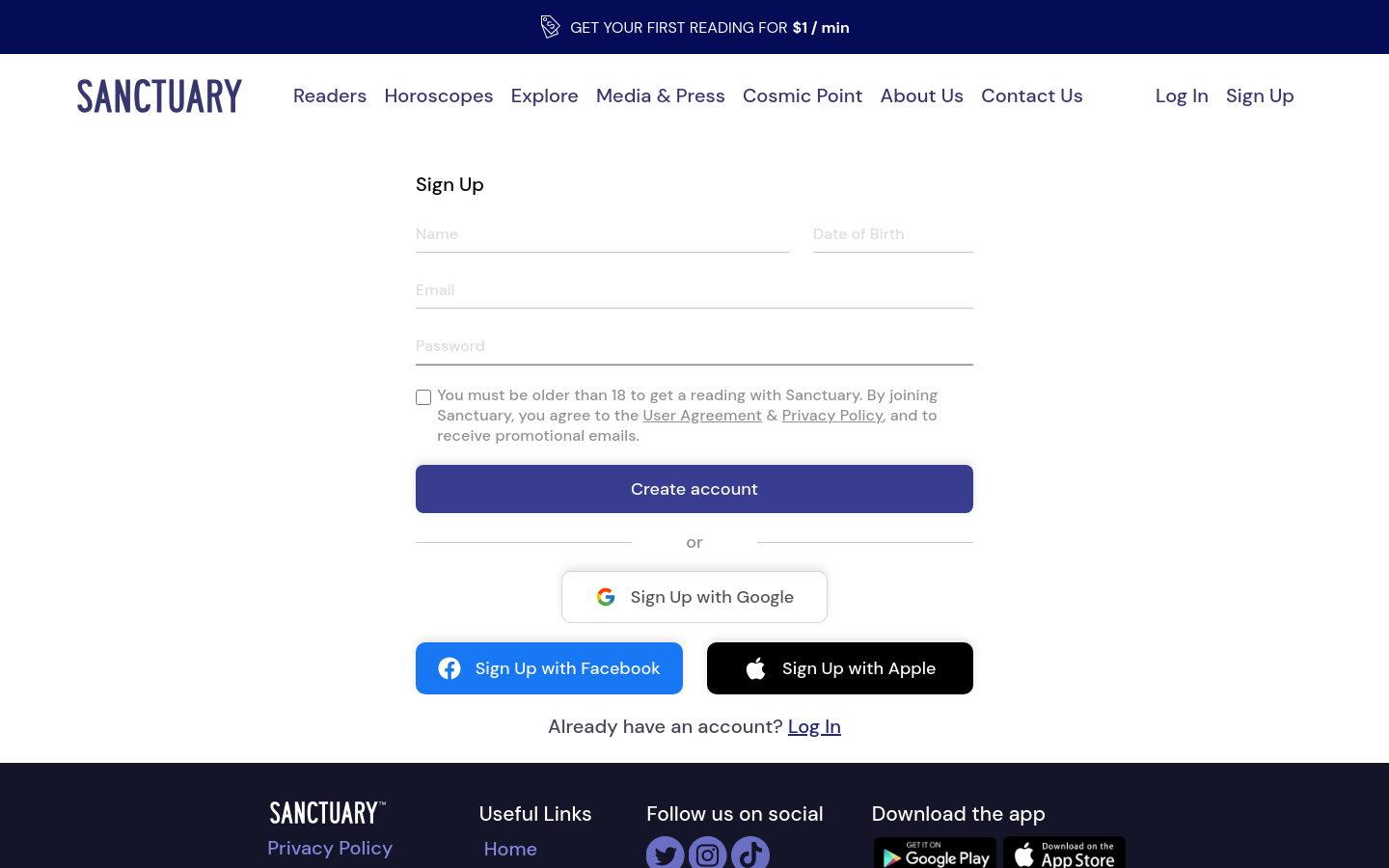 Signup