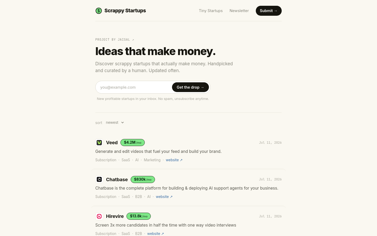 Captured Homepage / Lander
