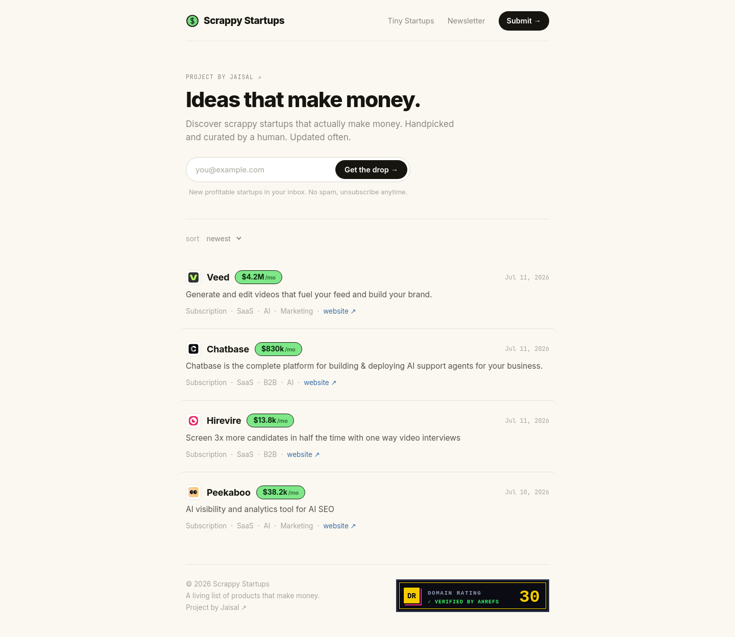 scrappystartups.com — 