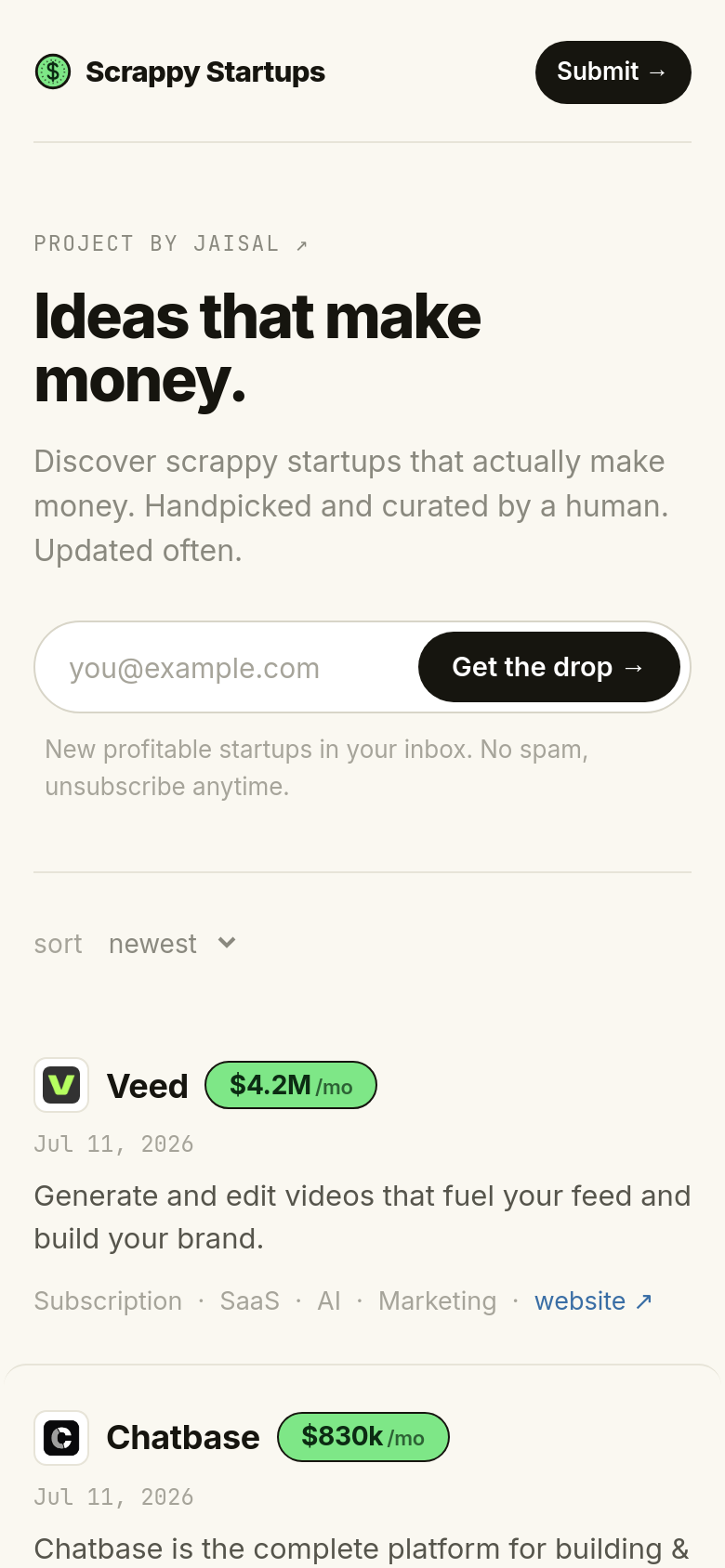 Homepage / Lander
