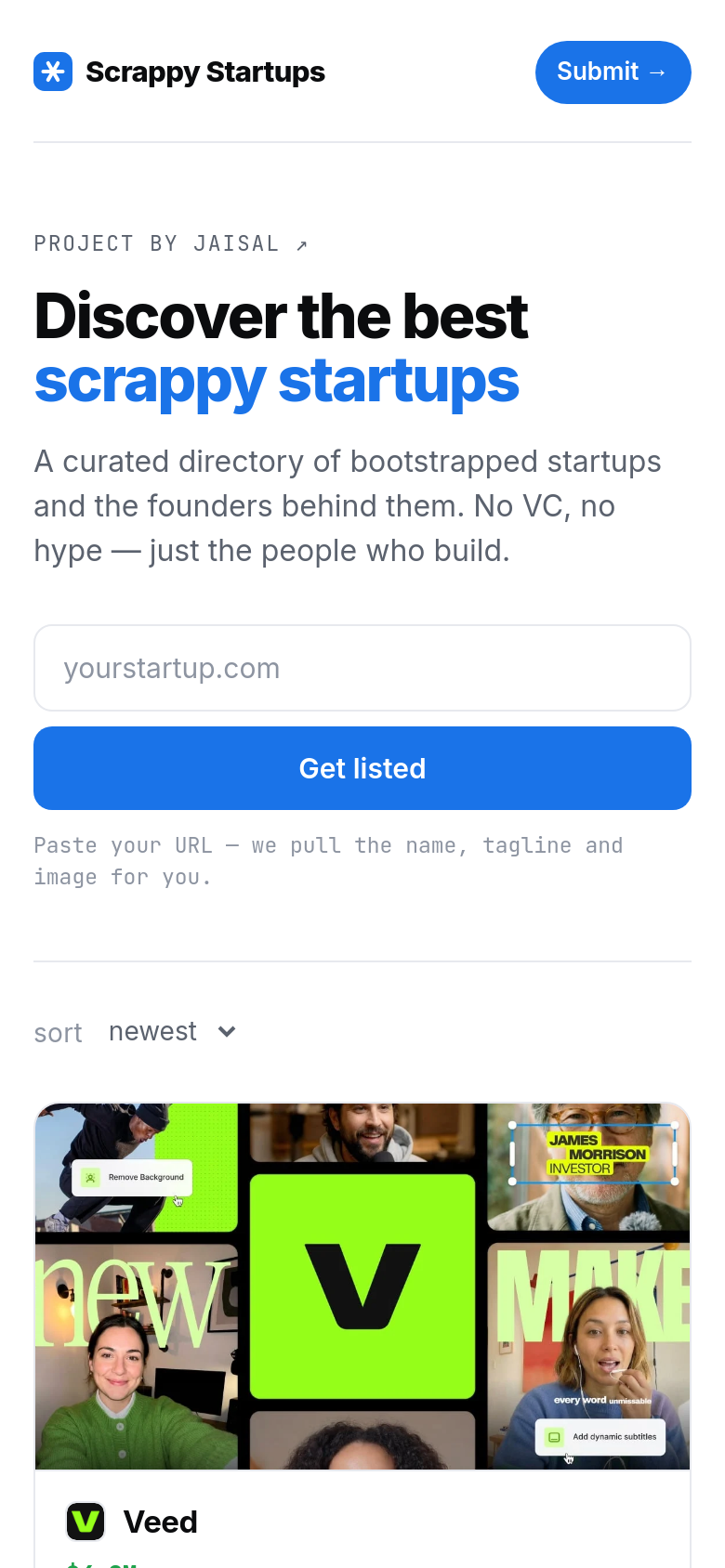 Homepage / Lander