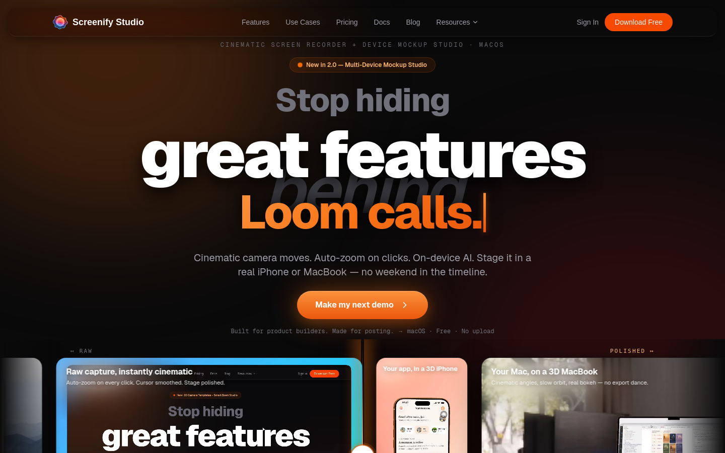 Captured Homepage / Lander
