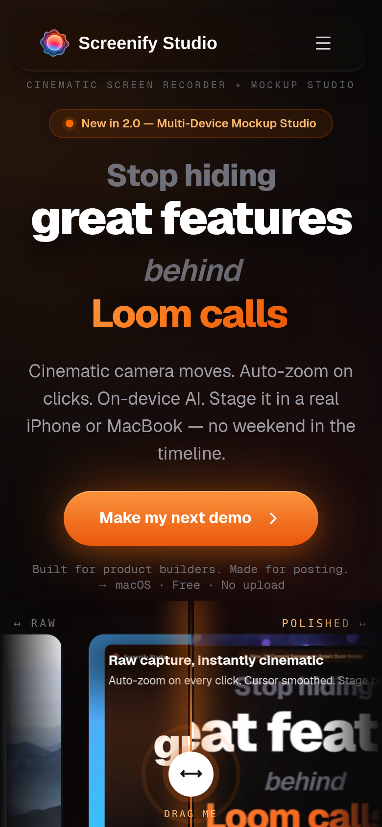 Homepage / Lander