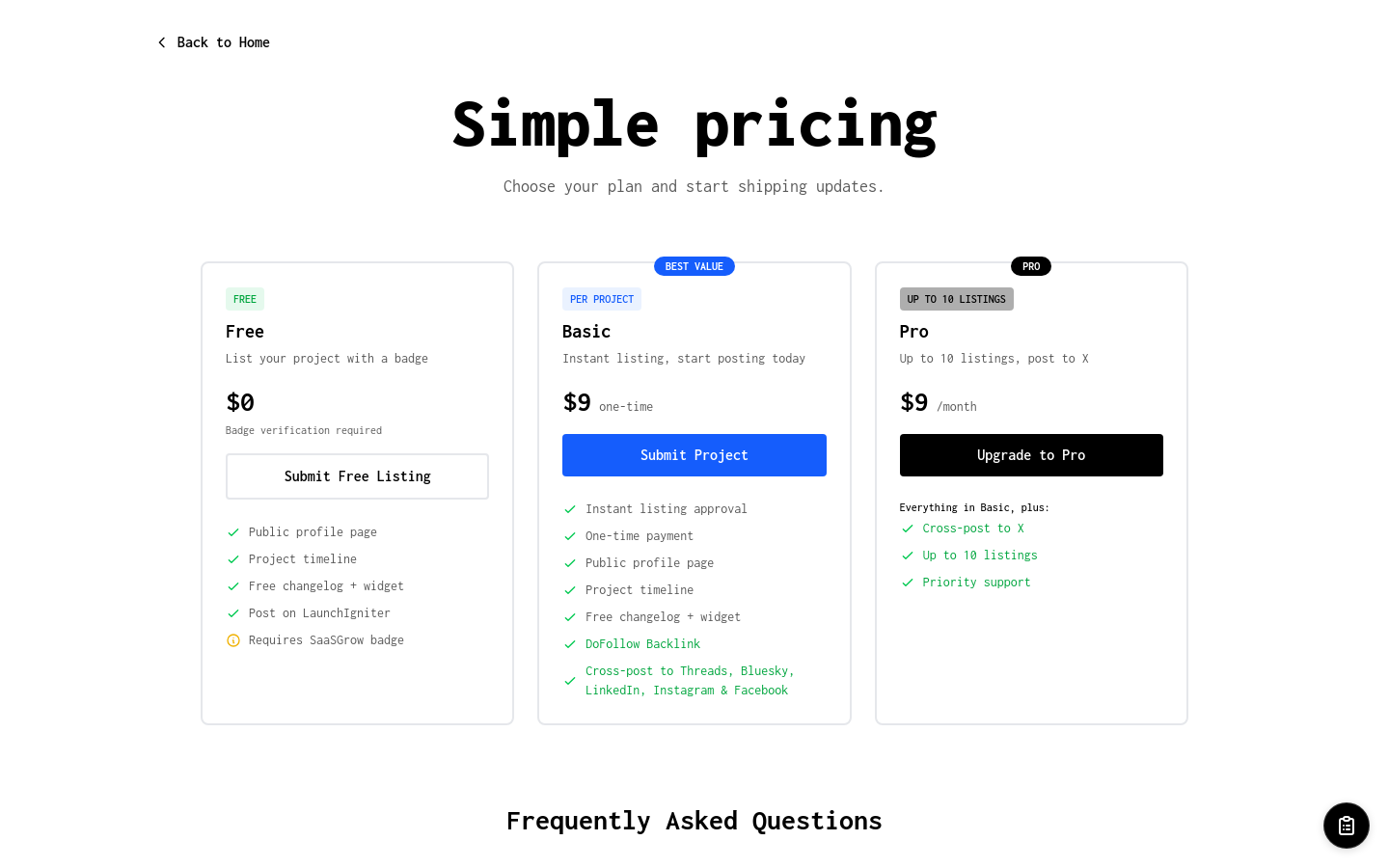 Pricing