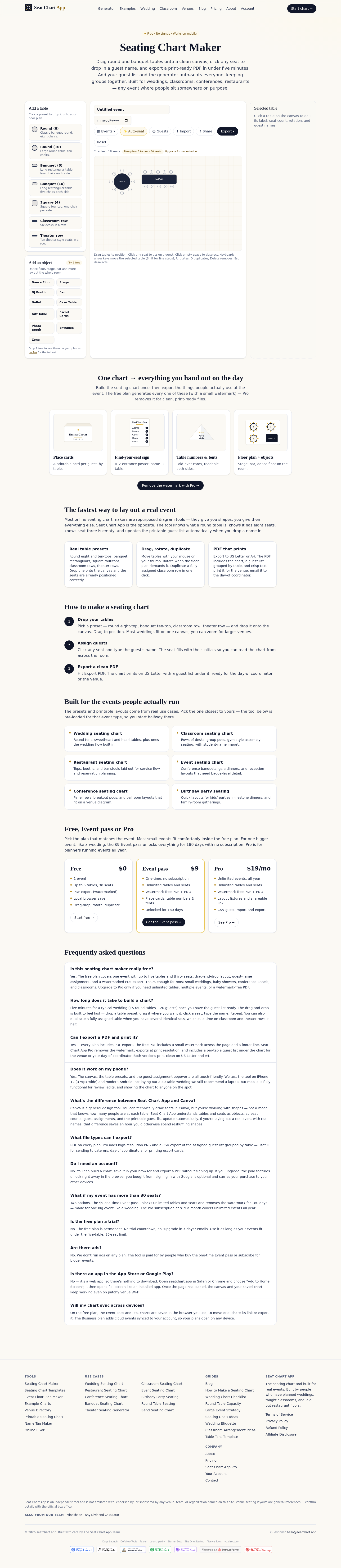 seatchart.app — 