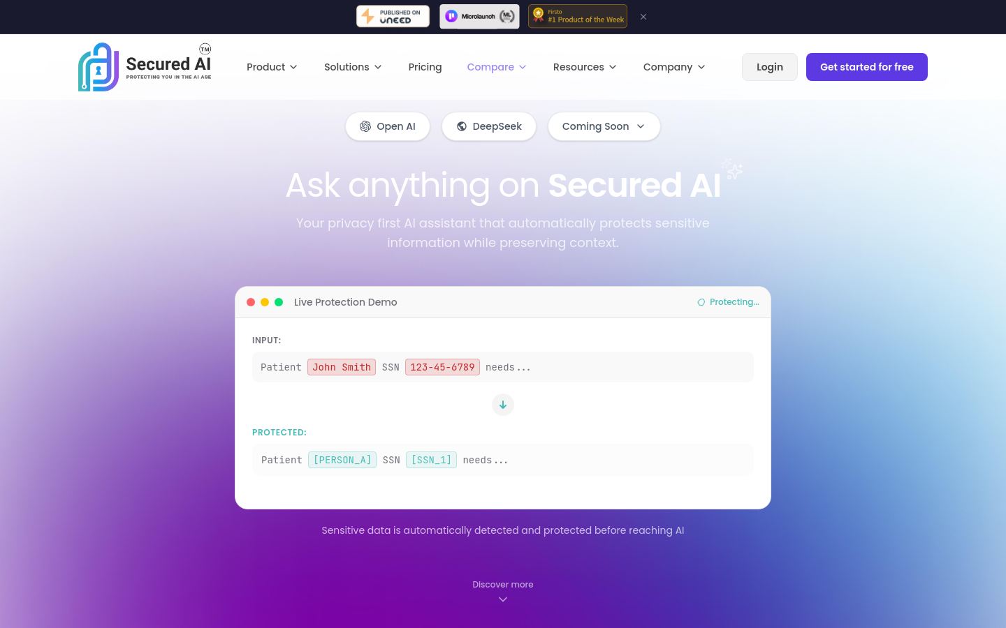Captured Homepage / Lander