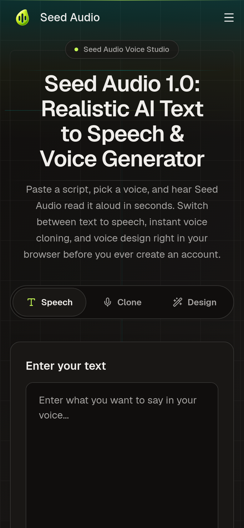 Homepage / Lander