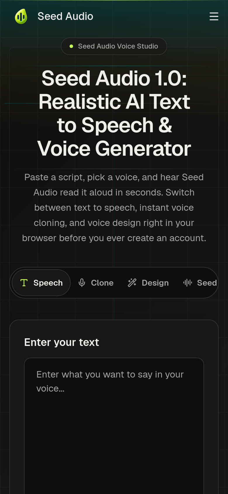 Homepage / Lander