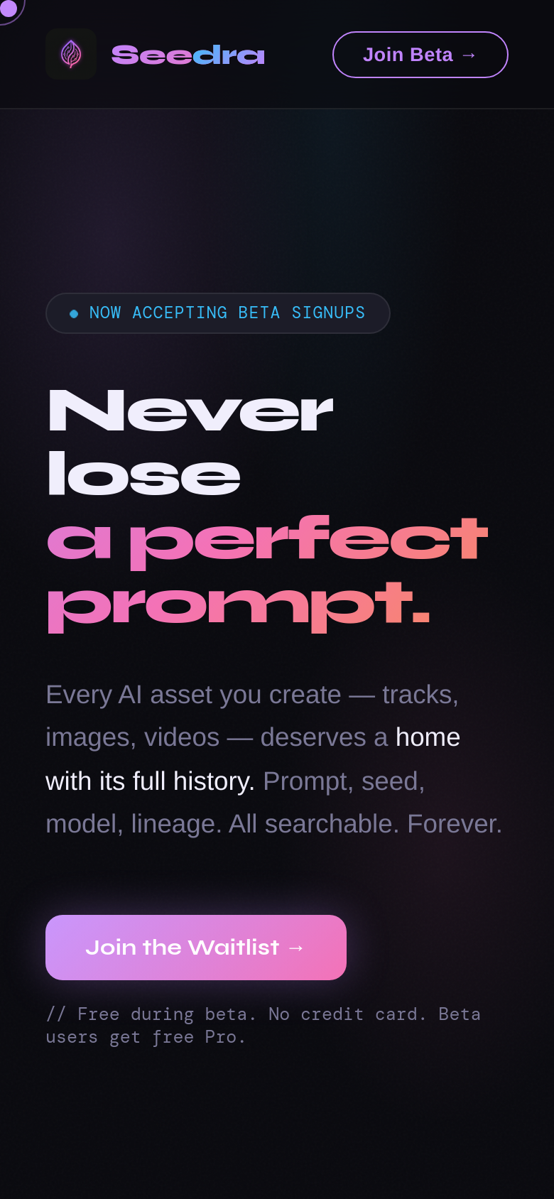 Homepage / Lander