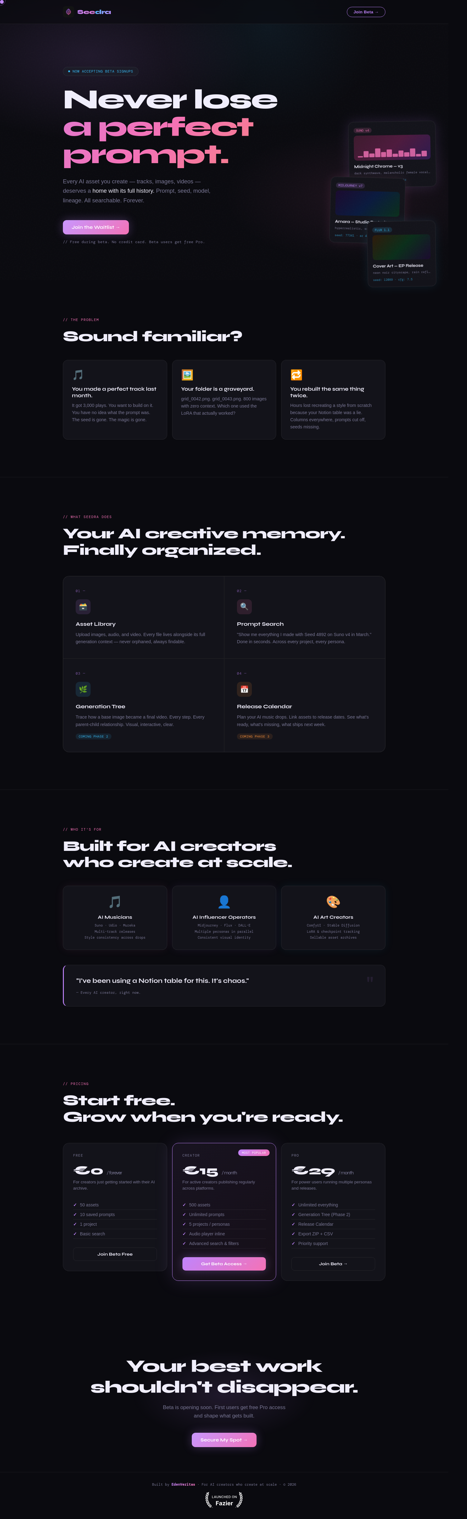 seedra.app — 