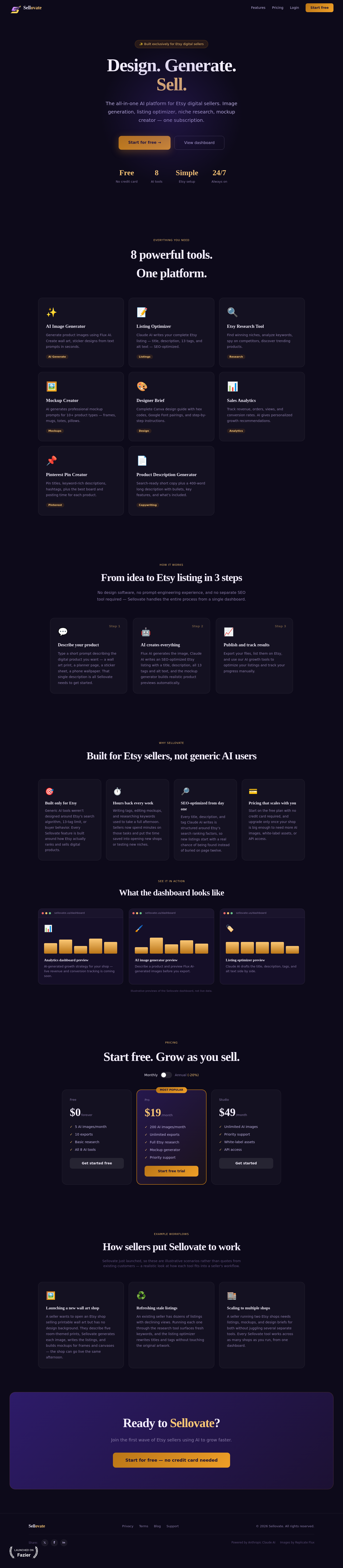 sellovate.us — Hero + Features