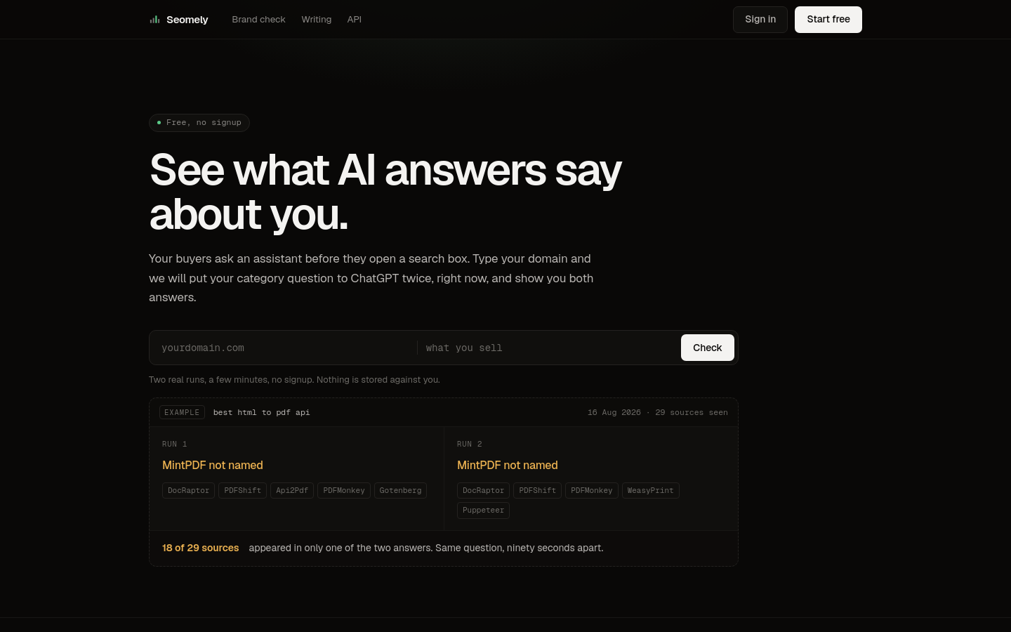 Captured Homepage / Lander