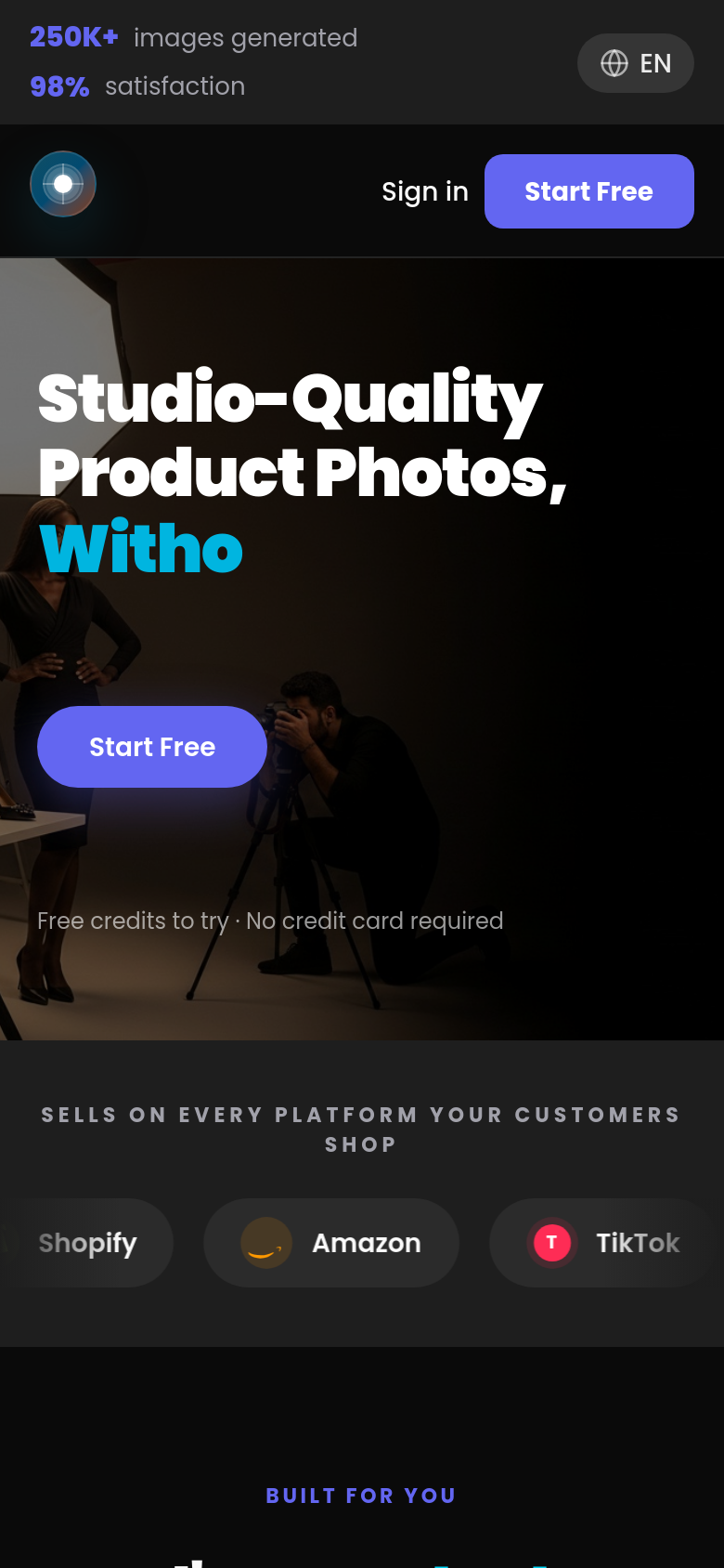Homepage / Lander