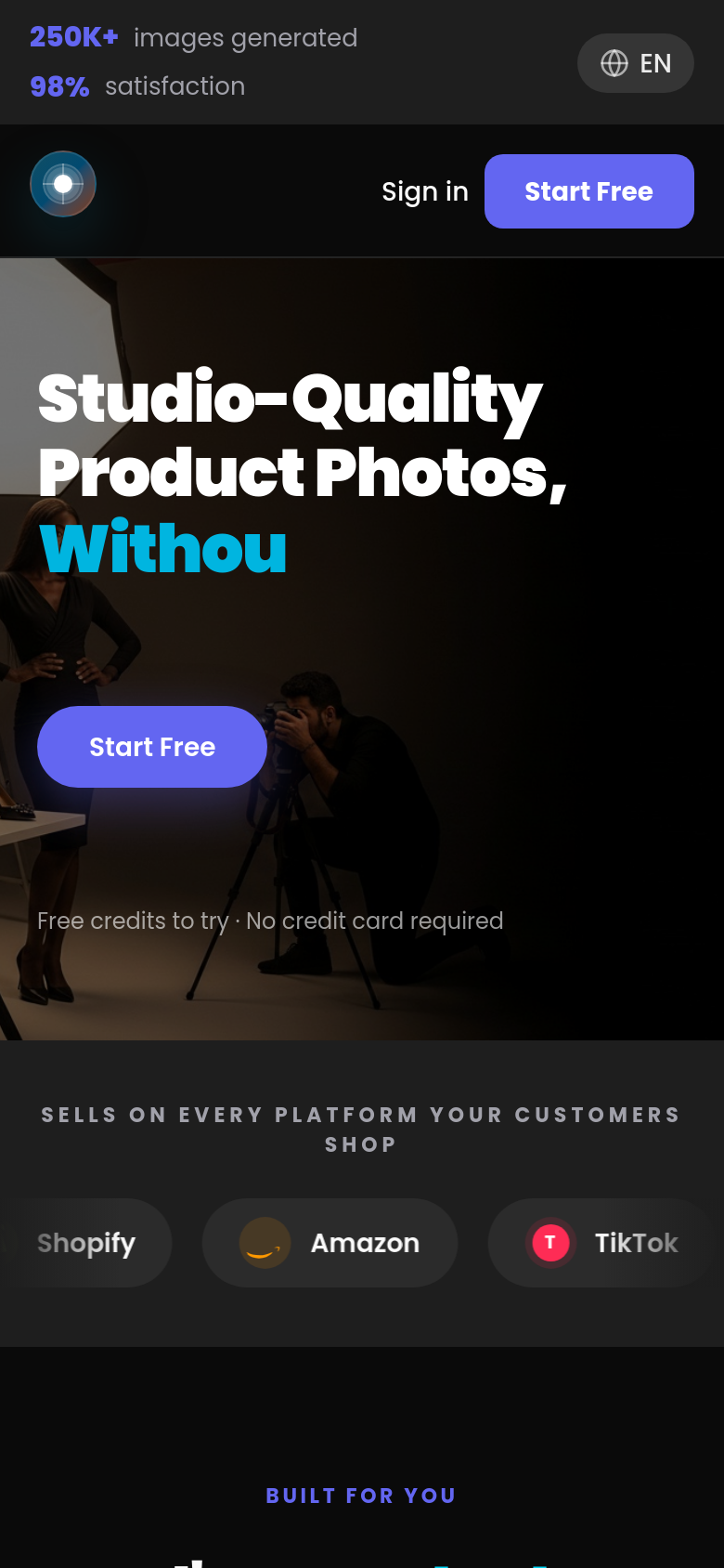 Homepage / Lander
