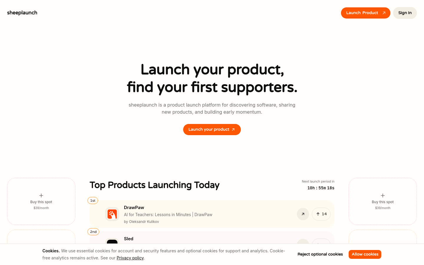 Captured Homepage / Lander