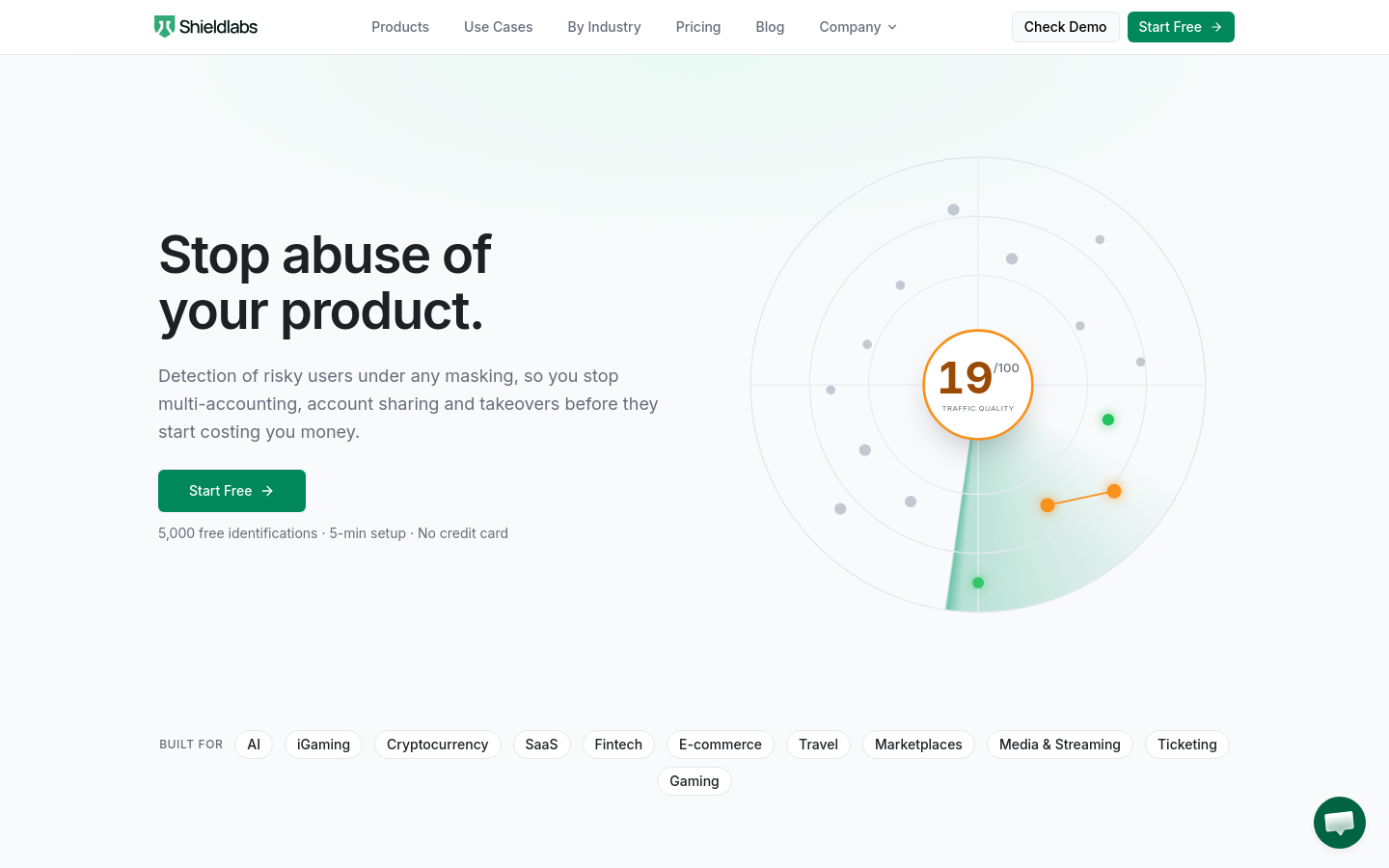 shieldlabs.ai desktop capture of the first page