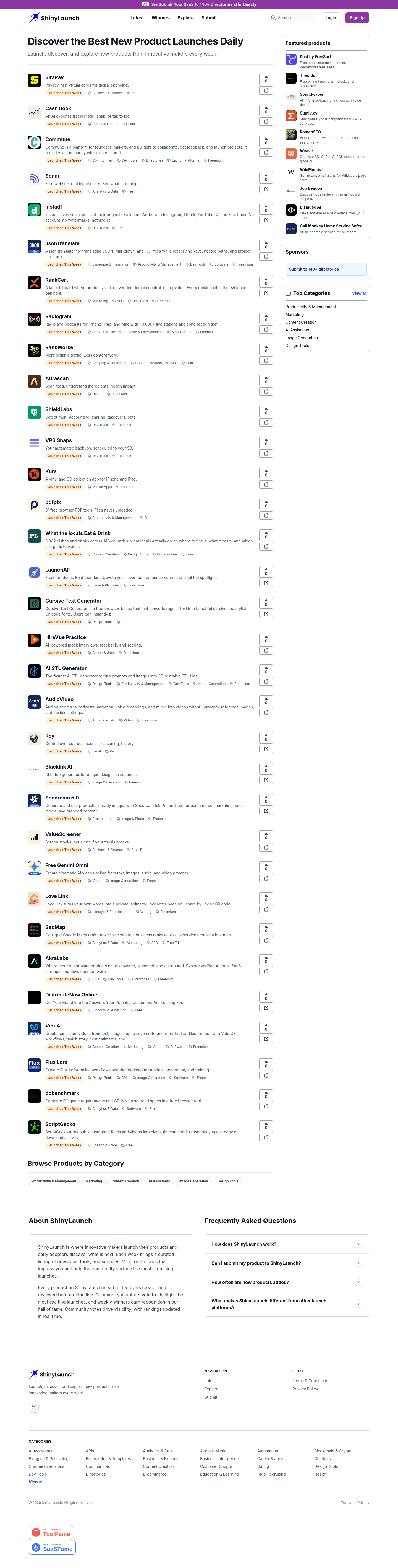 shinylaunch.com — 