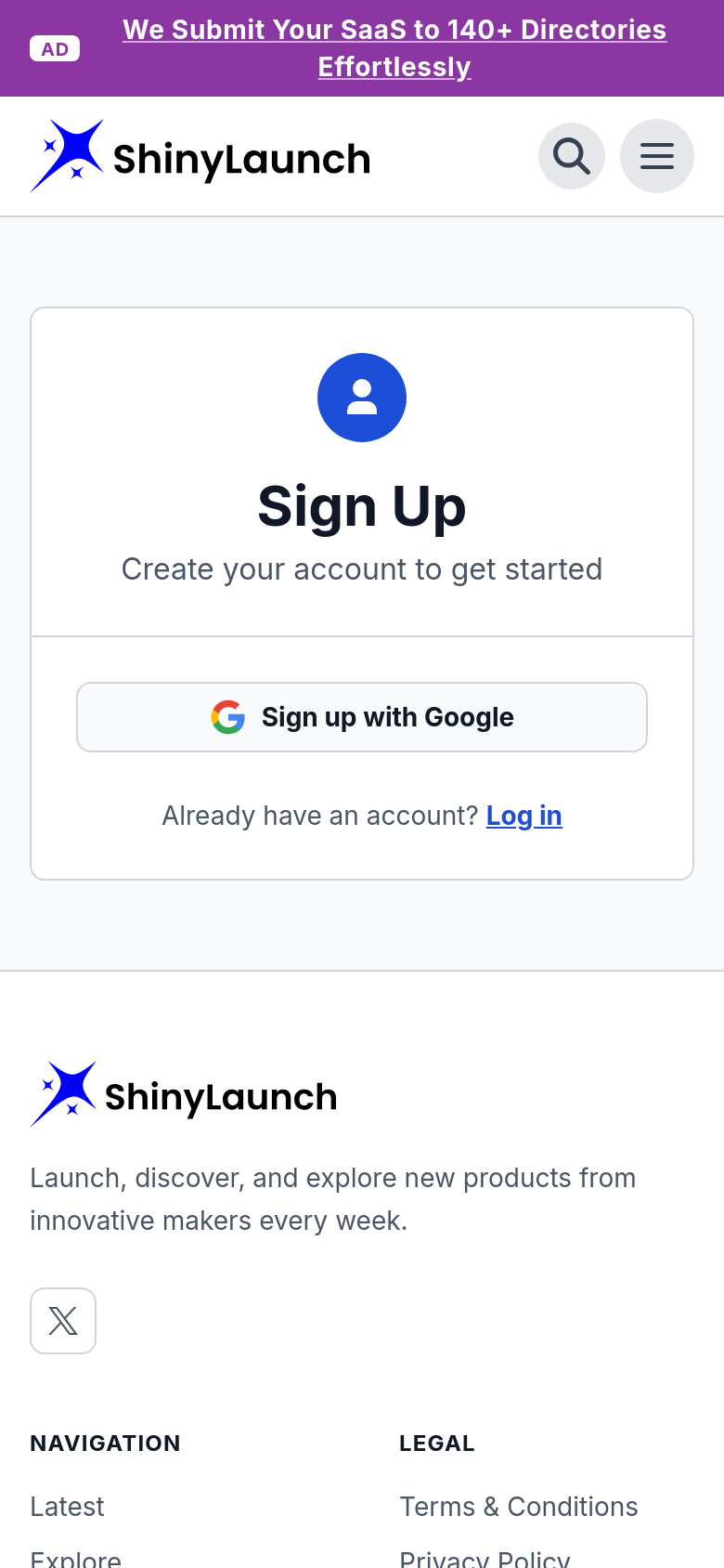 Signup