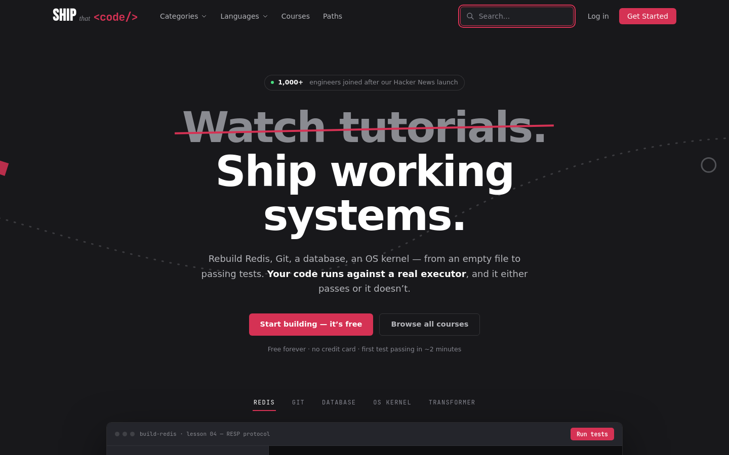 Captured Homepage / Lander