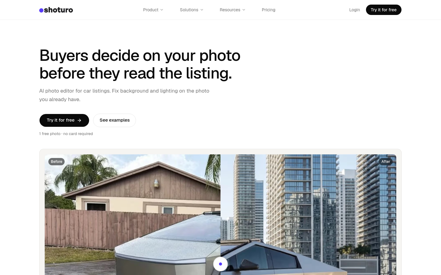 Above-the-fold capture of shoturo.com