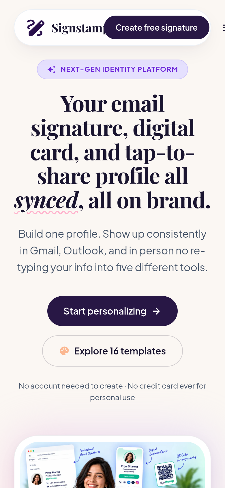 Homepage / Lander