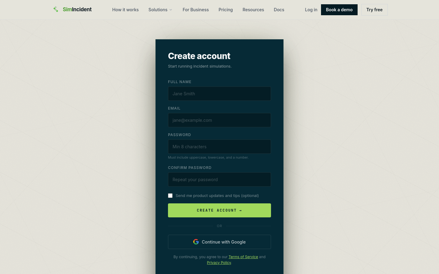 Signup