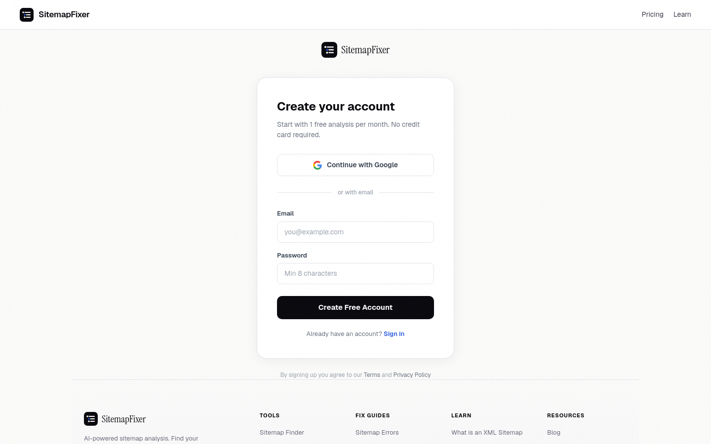 Signup