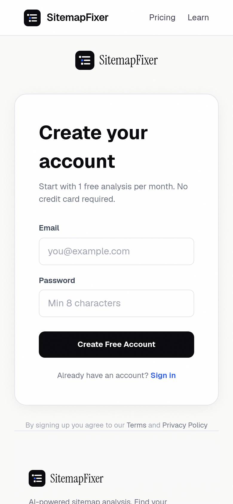 Signup