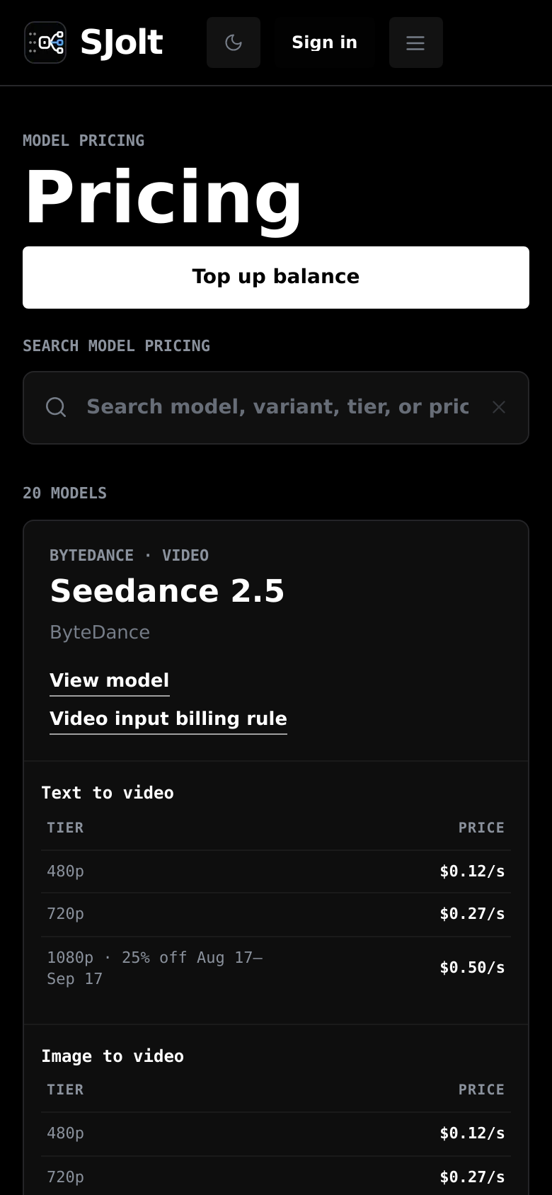 Pricing