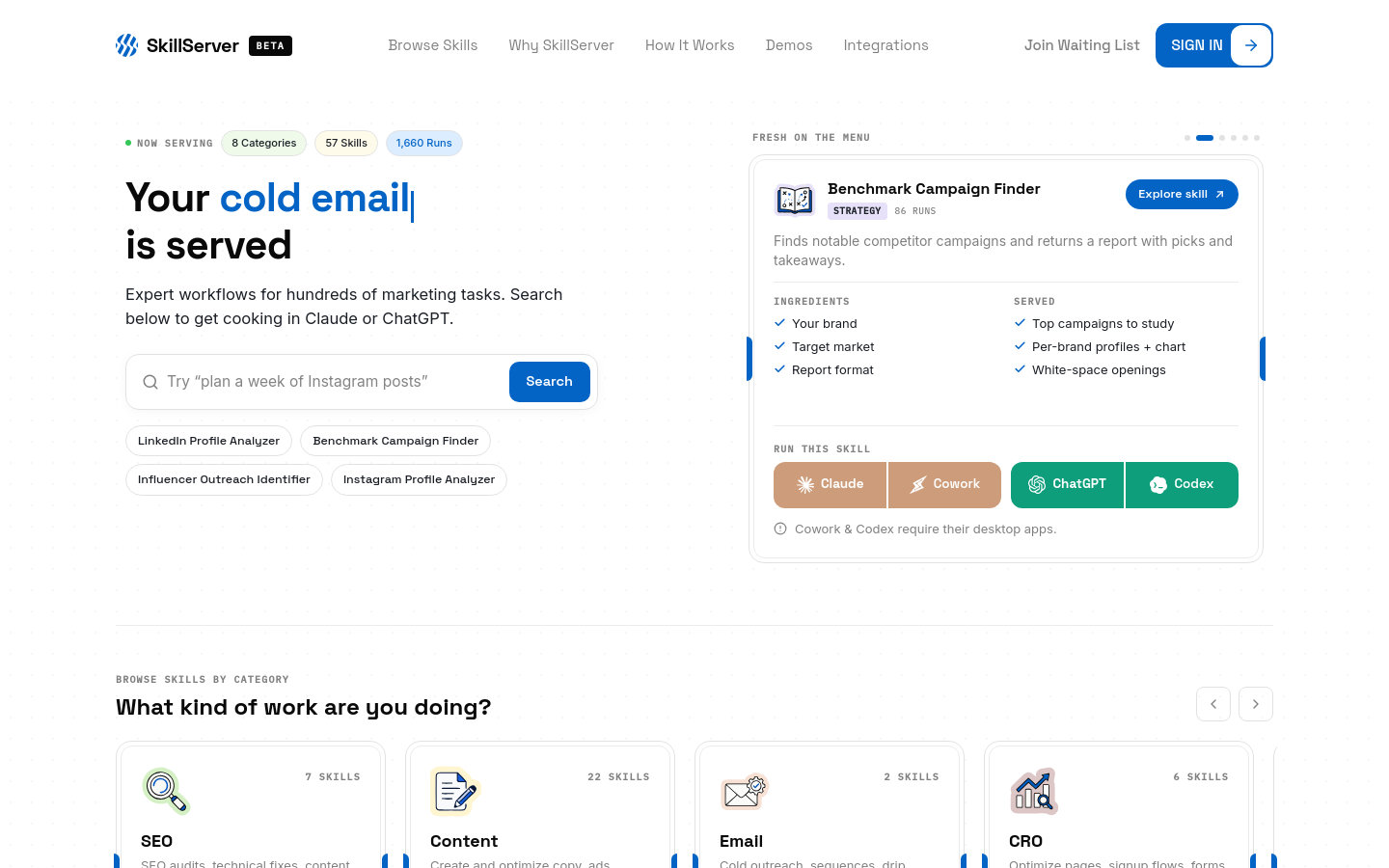 Captured Homepage / Lander