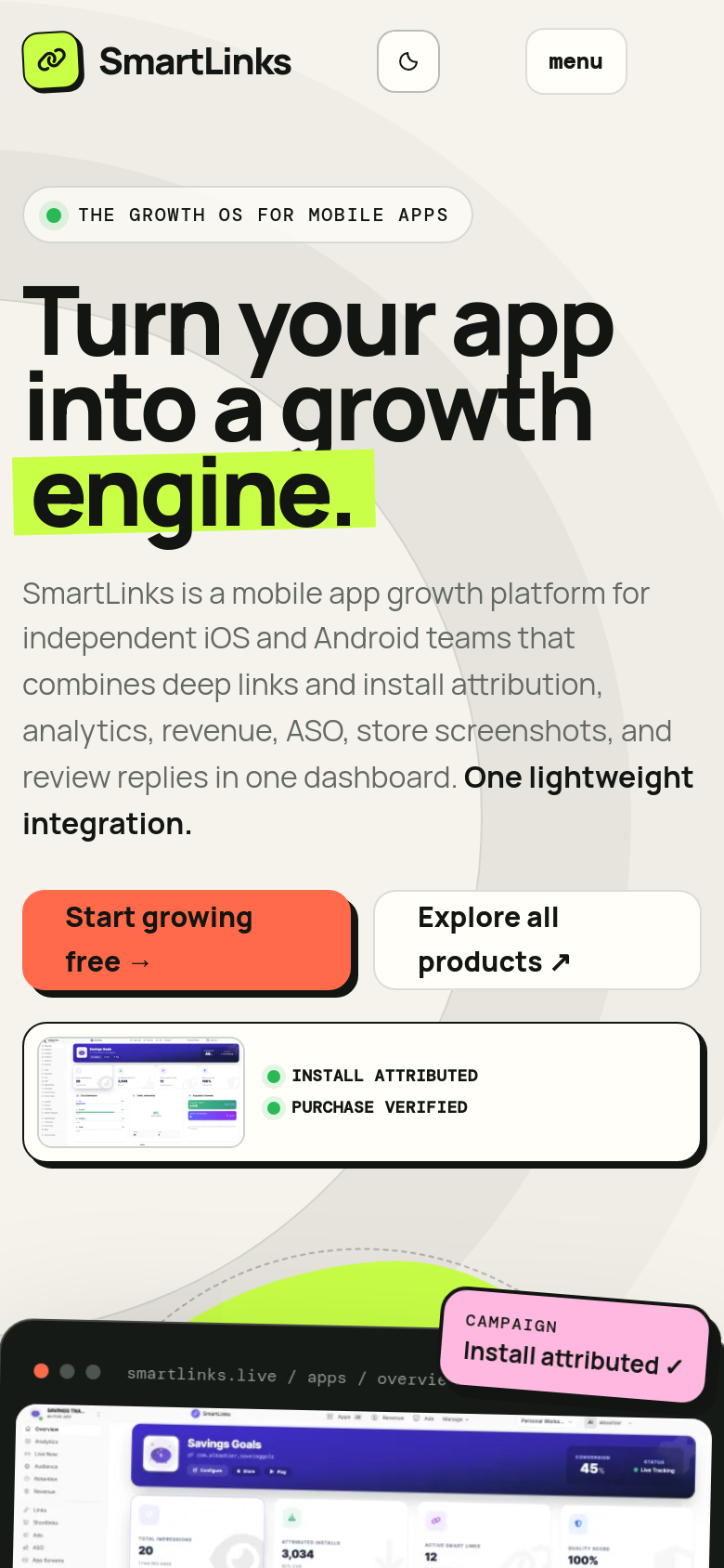 Homepage / Lander