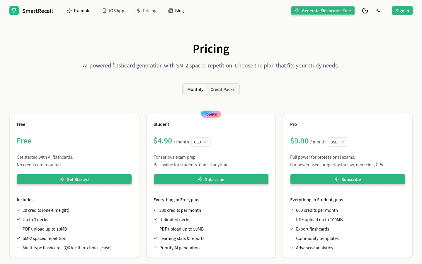 Pricing