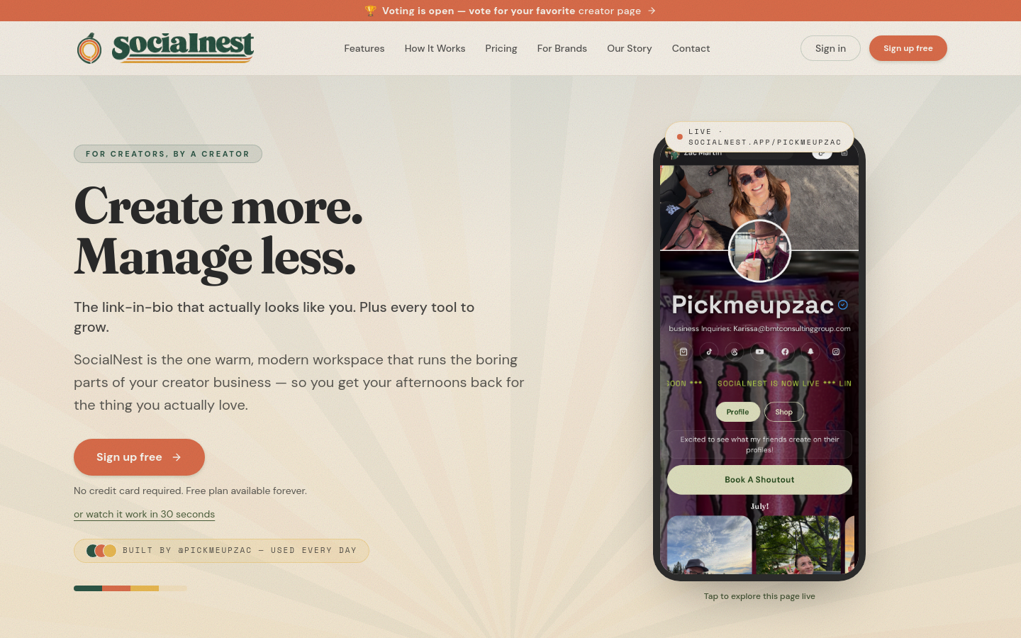 Captured Homepage / Lander