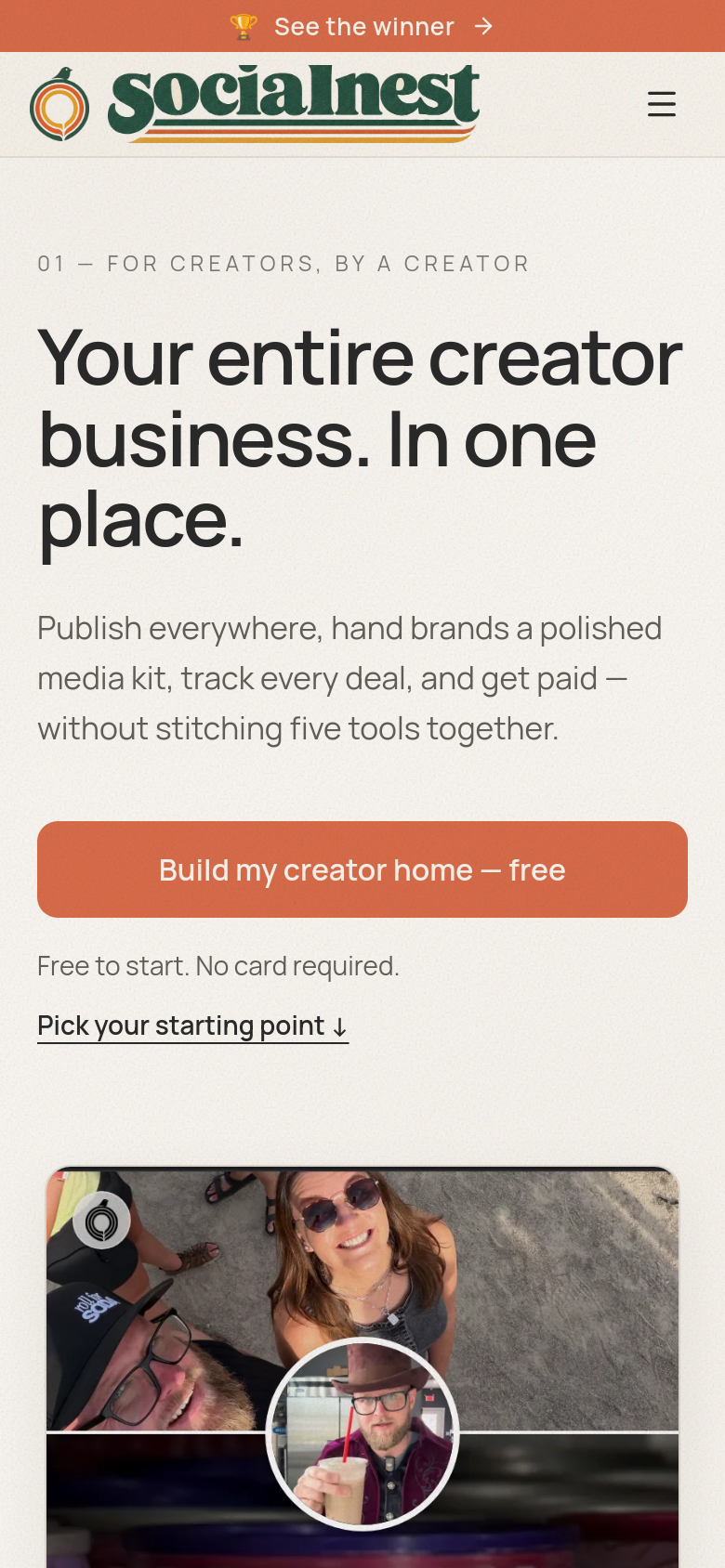 Homepage / Lander