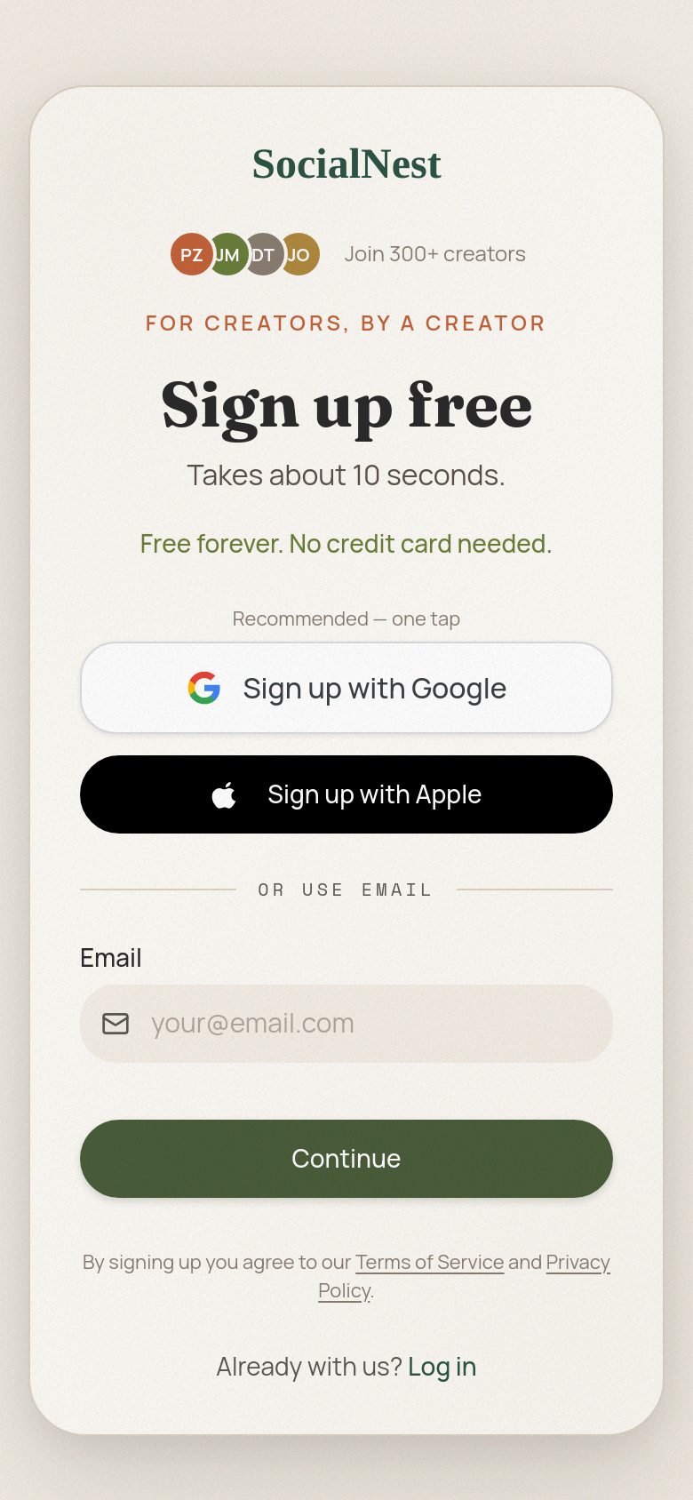 Signup