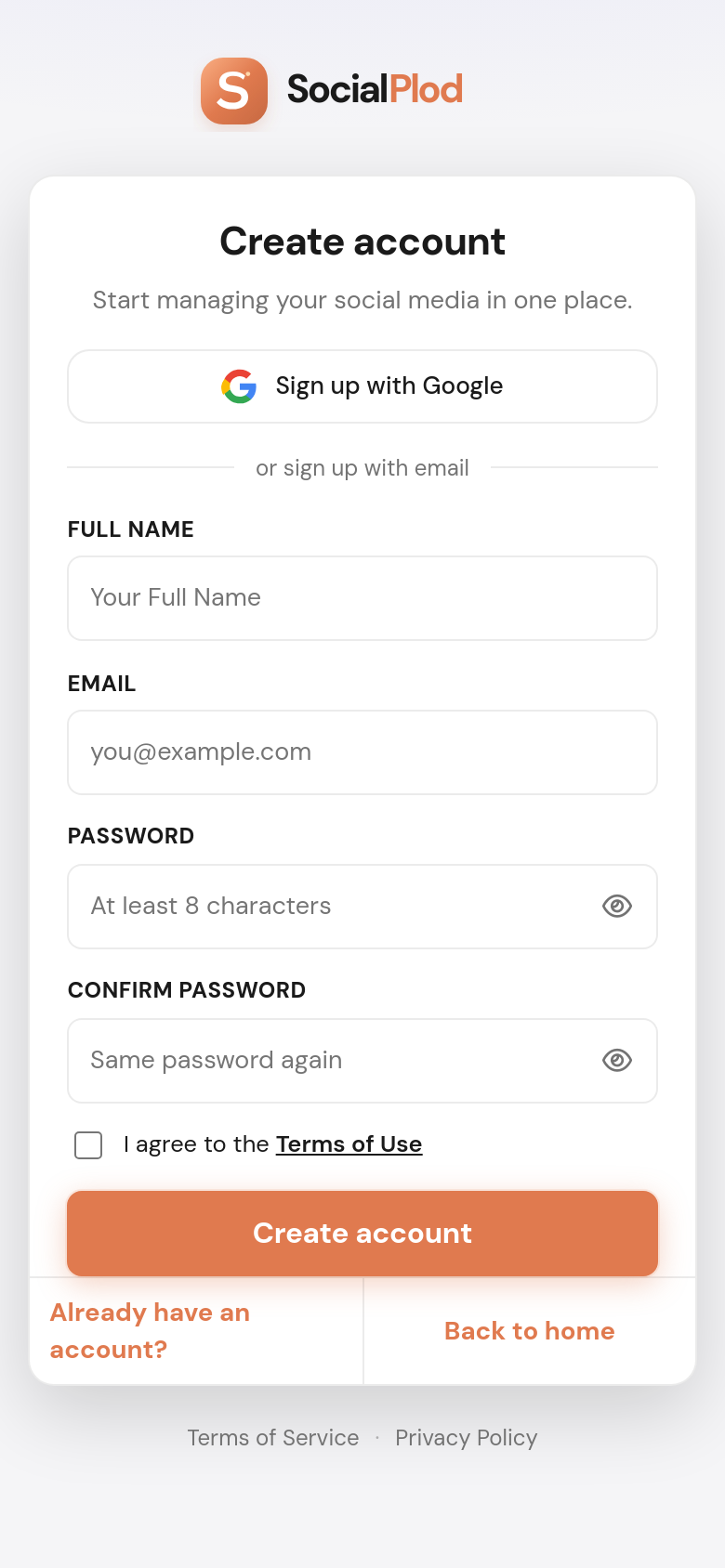 Signup